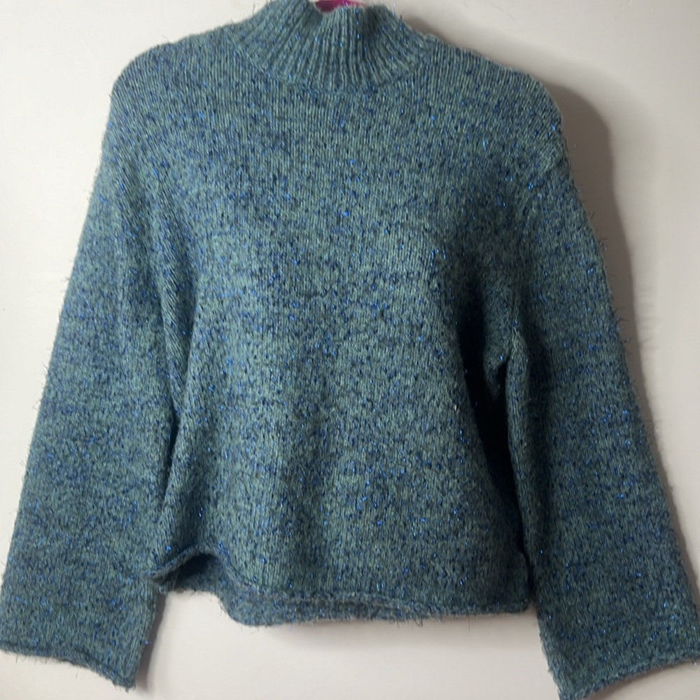 ANTHROPOLOGIE MOTH SPARKLE KNIT SWEATER SIZE S